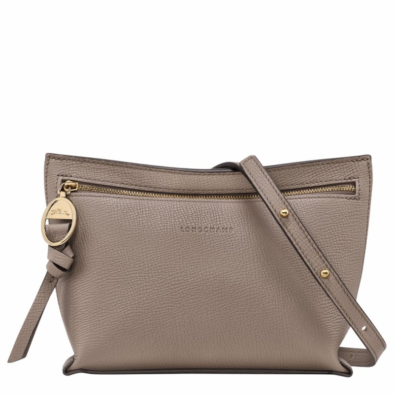 Grey Brown Longchamp Mailbox XS Women's Crossbody Bags